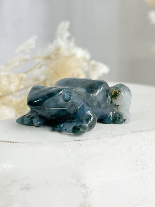 MOSS AGATE FROG || 31524