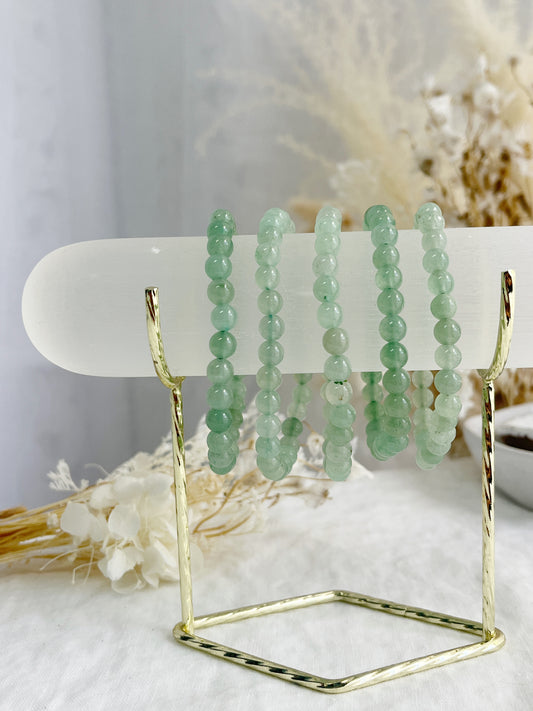 GREEN AVENTURINE BEAD BRACELET || 6MM INTUITIVELY CHOSEN