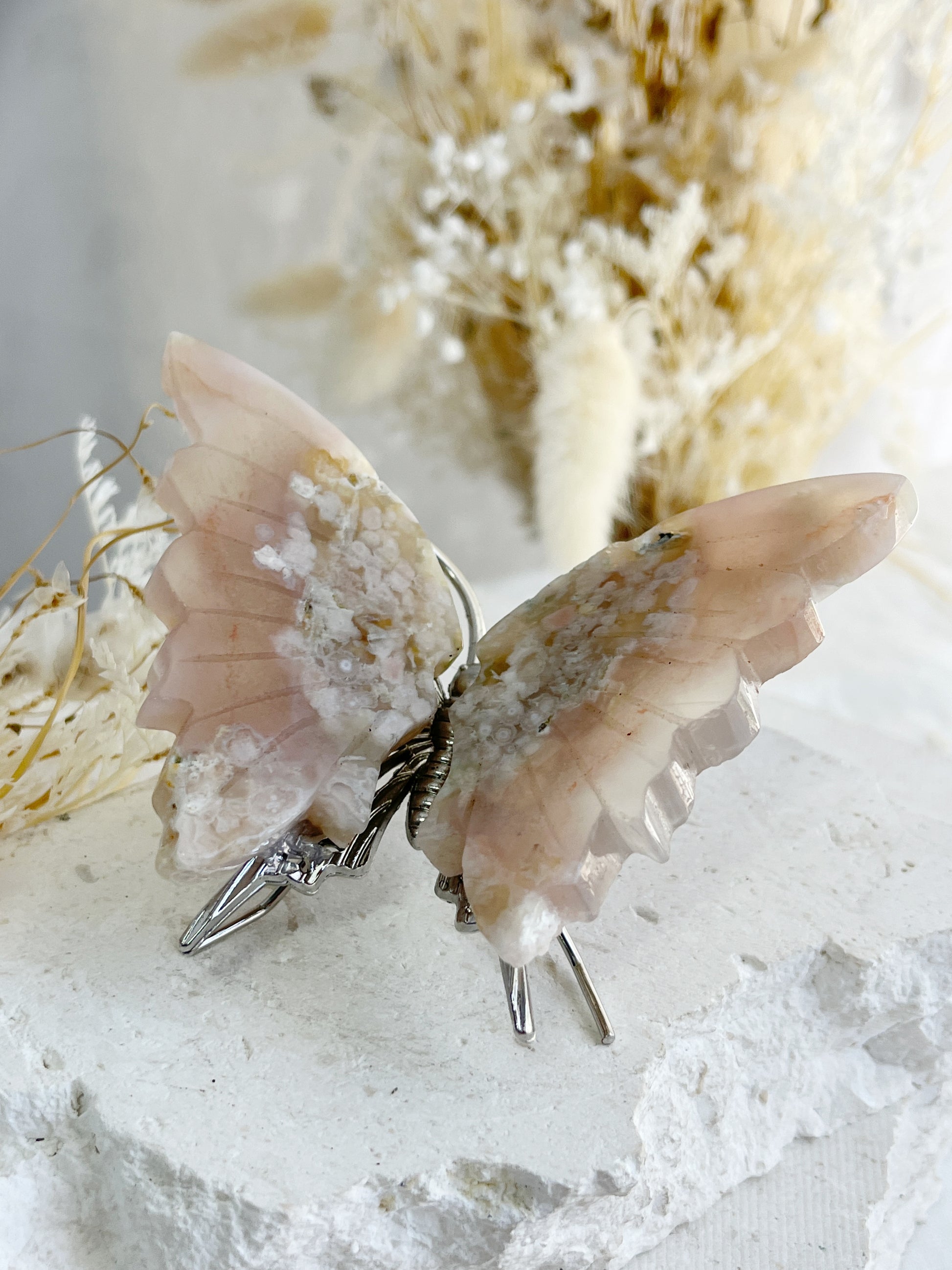 FLOWER AGATE CRYSTAL BUTTERFLY AUSTRALIA SELF GROWTH TRANSFORMATION LOVE HEALING STONED AND SAGED