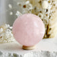 ROSE QUARTZ SPHERE APPROX 5.9CM. STONED AND SAGED AUSTRALIA.