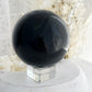 BLACK OBSIDIAN SPHERE, APPROX 9.5CM . STONED AND SAGED AUSTRALIA.