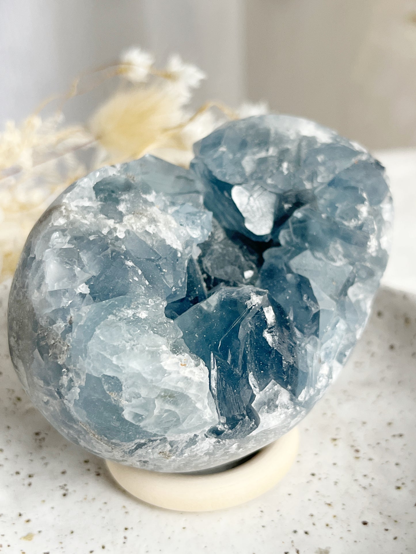 CELESTITE CLUSTER EGG || 31510