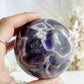 DREAM AMETHYST SPHERE APPROX 7.9CM. STONED AND SAGED AUSTRALIA.