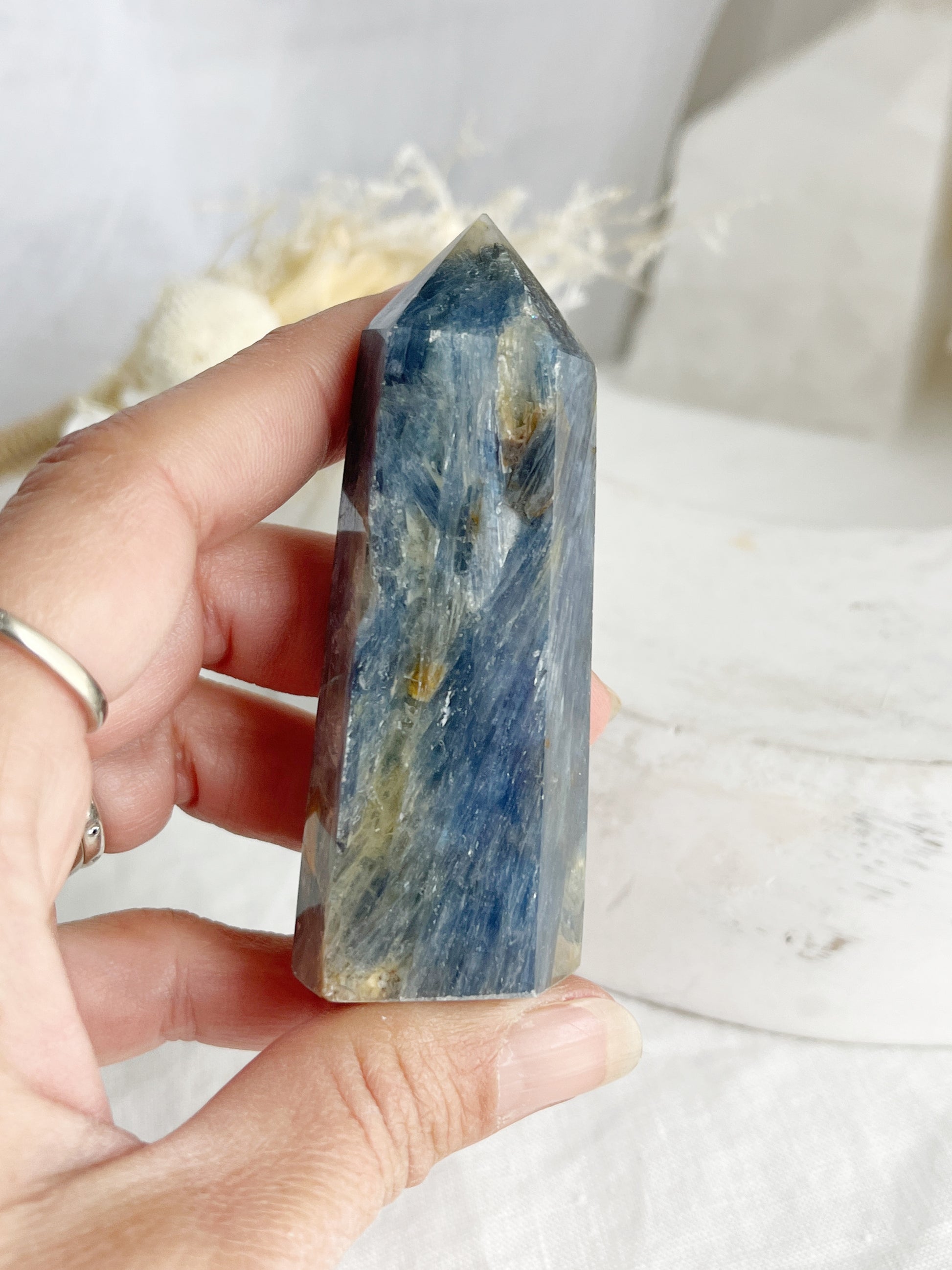 BLUE KYANITE GENERATOR. STONED AND SAGED AUSTRALIA.