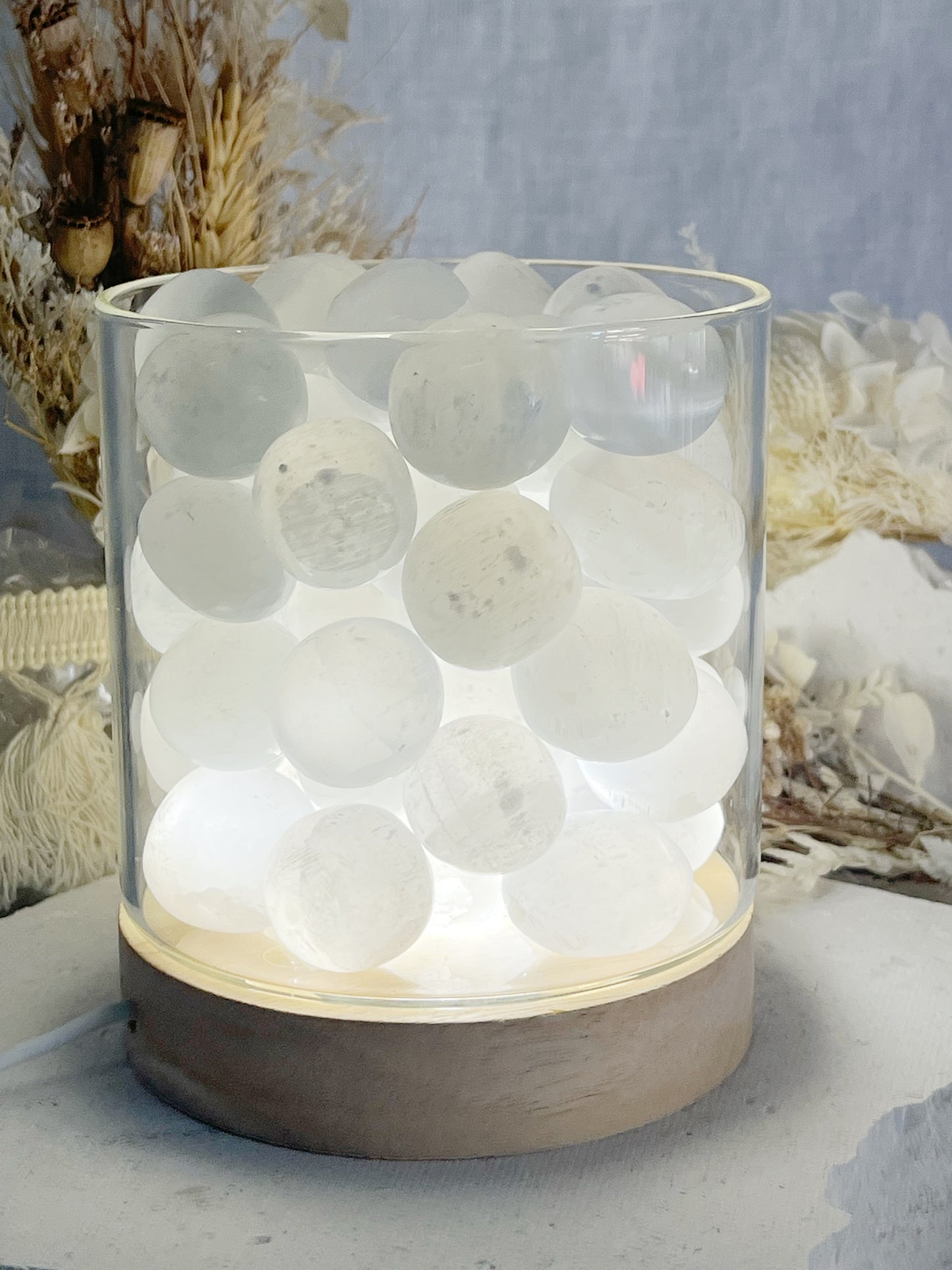 SELENITE TUMBLE LAMP | USB