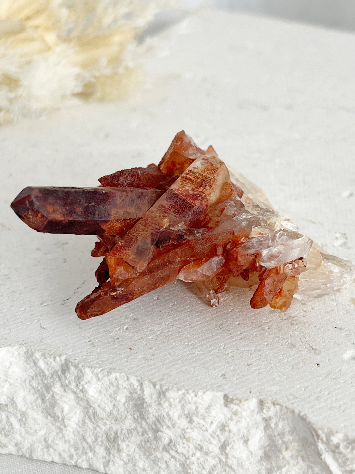 RED HEMATITE QUARTZ CLUSTER || 30693