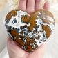 BROWN BRECCIATED JASPER HEART || 31540