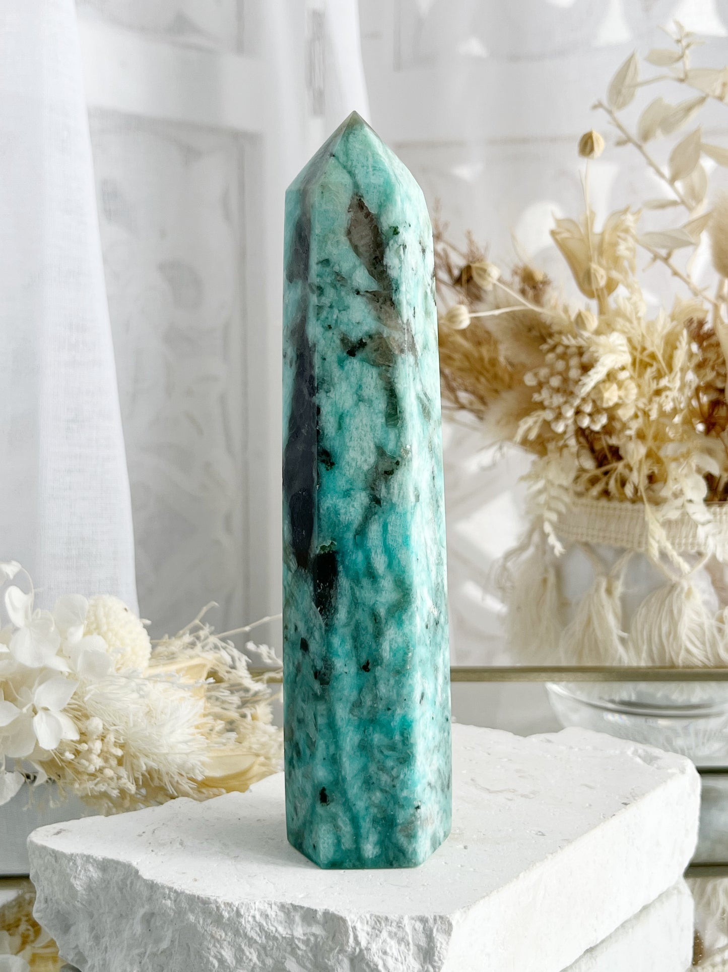 AMAZONITE GENERATOR || WITH TOURMALINE + SMOKEY QUARTZ 20666