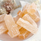 NATURAL PEACH SELENITE STICK | INTUITIVELY CHOSEN