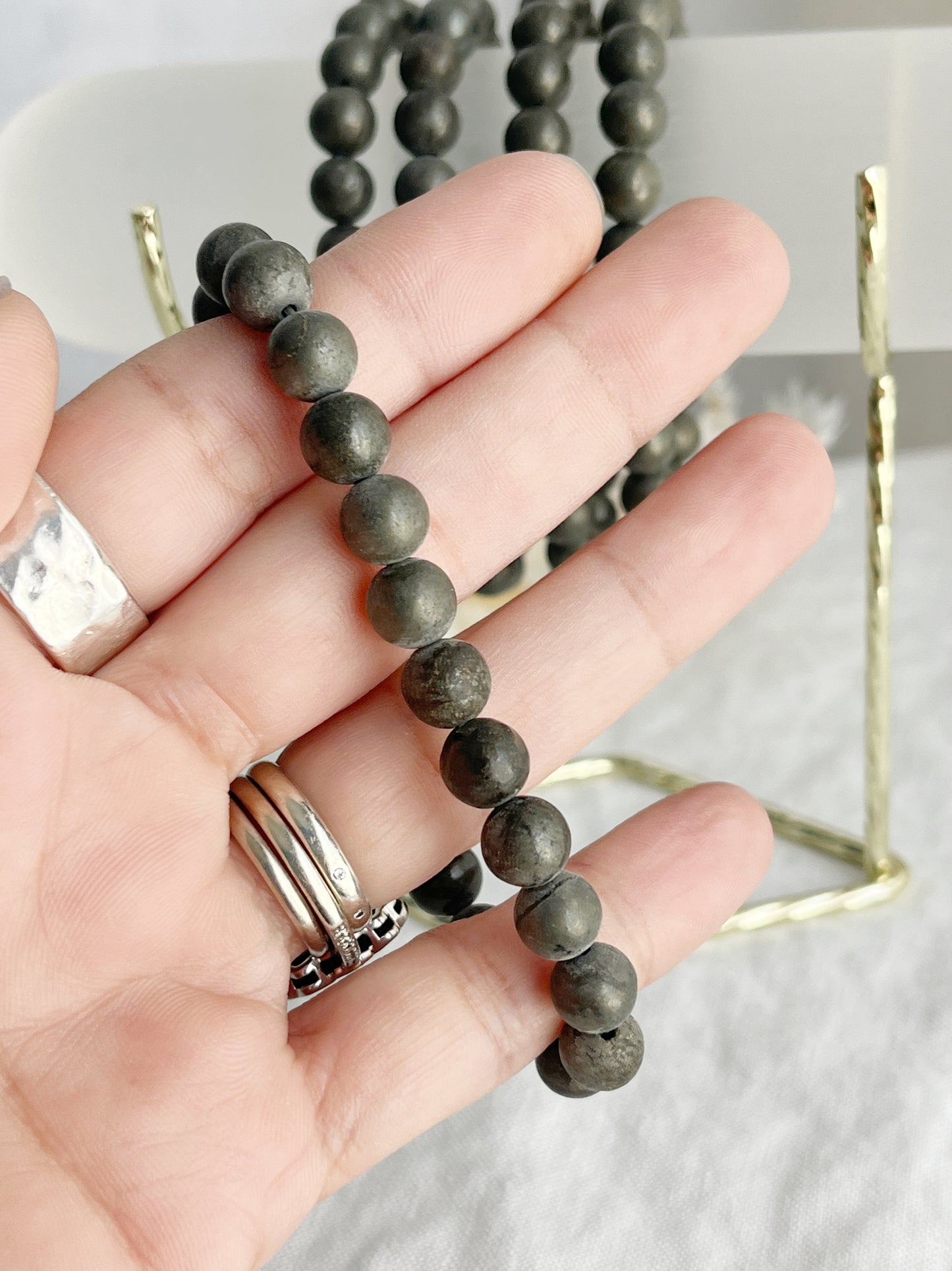 PYRITE BEAD BRACELET || 8MM INTUITIVELY CHOSEN