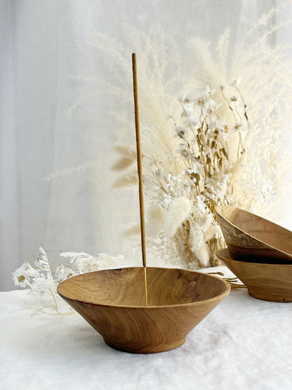 TEAK BOWL INCENSE HOLDER || SUSTAINABLE