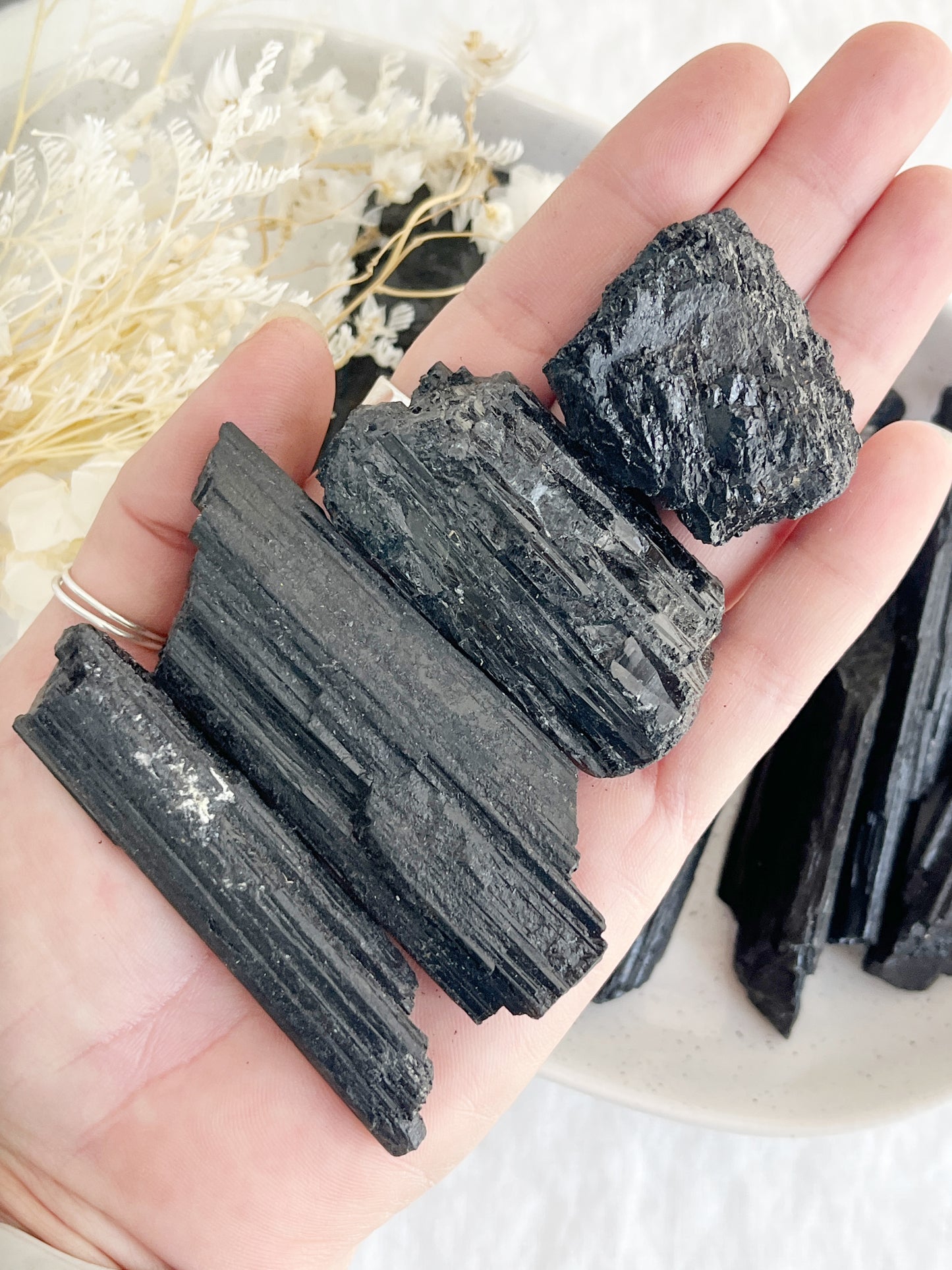 BLACK TOURMALINE ROUGH || INTUITIVELY CHOSEN