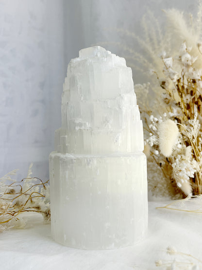 SATIN SPAR SELENITE LAMP || EXTRA SMALL
