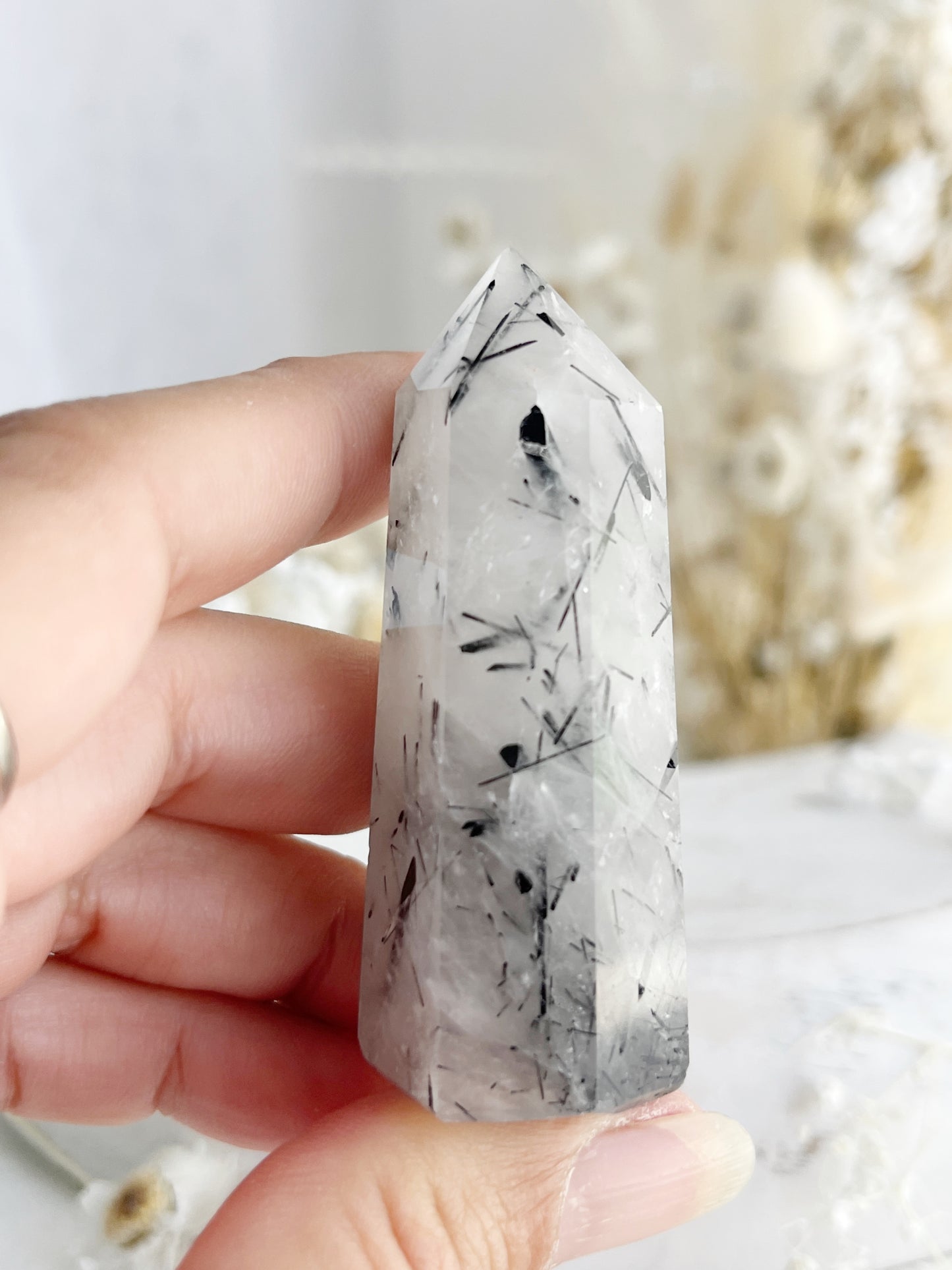 TOURMALINATED QUARTZ GENERATOR, 31062, STONED AND SAGED AUSTRALIA