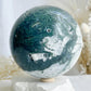 MOSS AGATE SPHERE APPROX 11.5CM. STONED AND SAGED AUSTRALIA