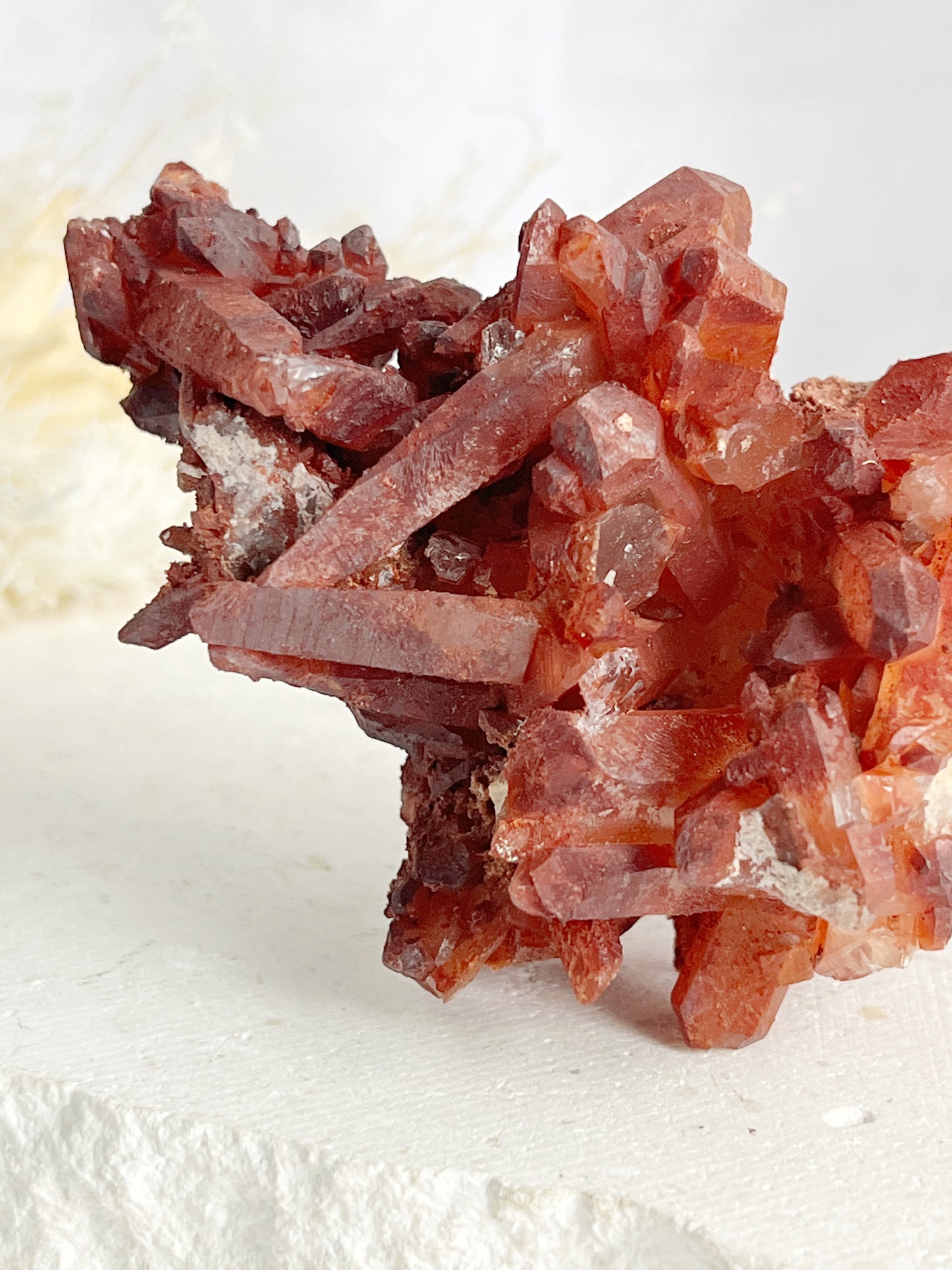 RED HEMATITE QUARTZ CLUSTER || 30684