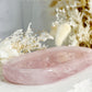 ROSE QUARTZ CRYSTAL BOWL TRAY TRINKET DISH AUSTRALIA SELF LOVE LOVE COMPASSION STONED AND SAGED 