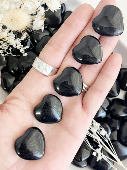 BLACK OBSIDIAN XS MINI HEART || INTUITIVELY CHOSEN