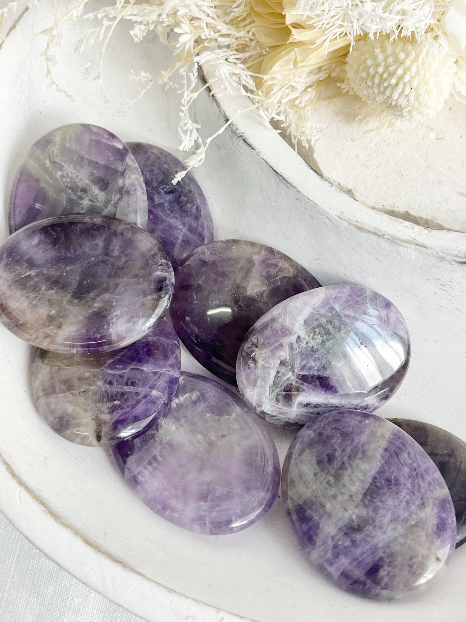 DREAM AMETHYST WORRY STONE, STONED AND SAGED AUSTRALIA