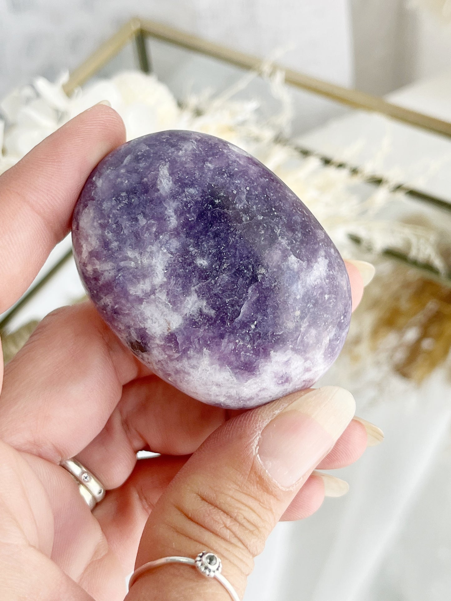 LEPIDOLITE PALMSTONE || 20760