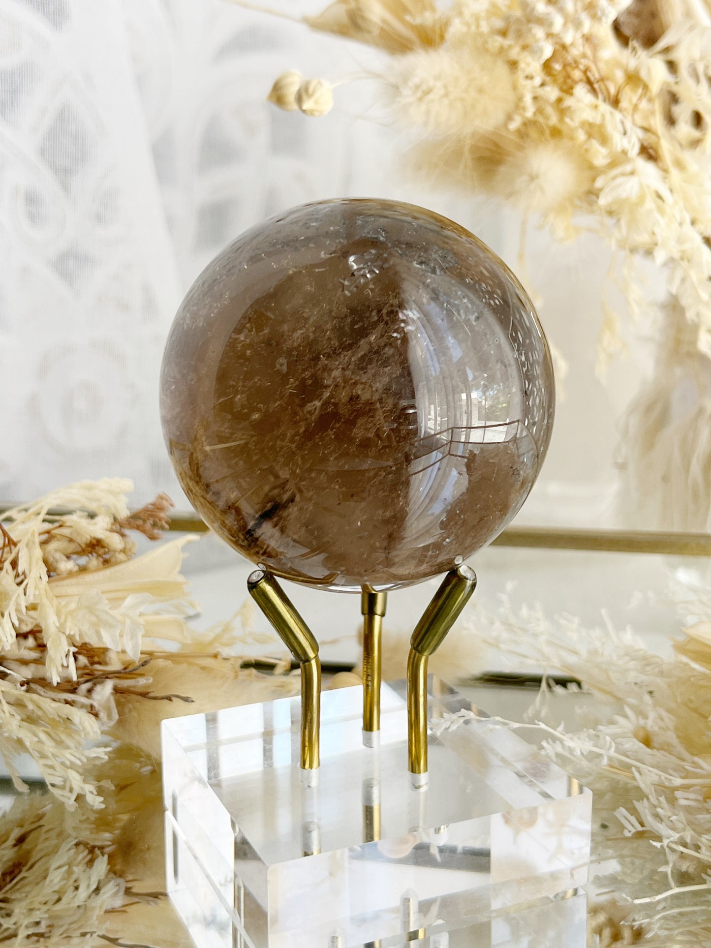 SMOKEY QUARTZ SPHERE || 21080