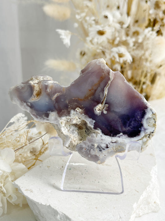 PURPLE CHALCEDONY || SEMI POLISHED 31561