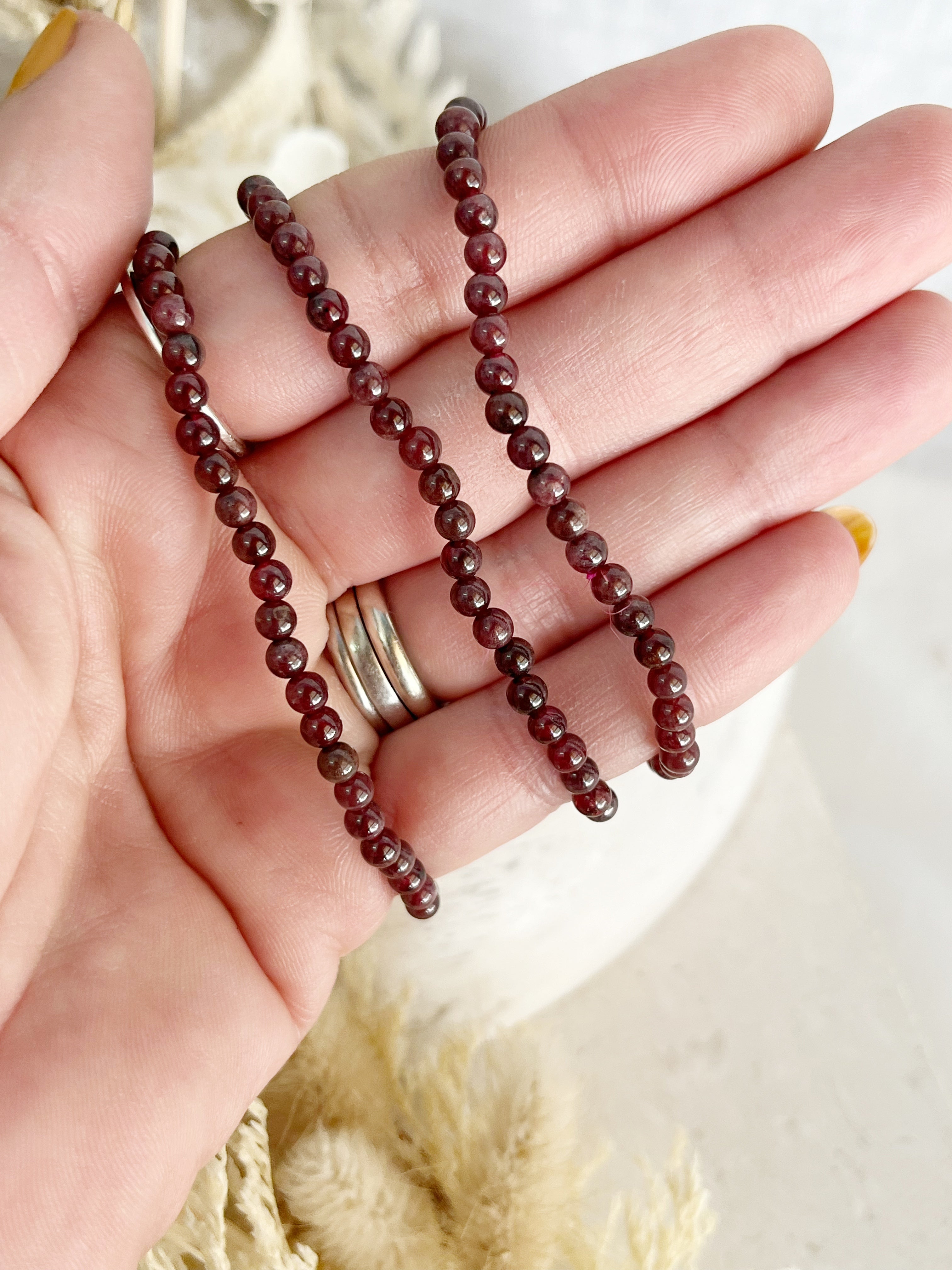 Garnet bead outlet bracelet