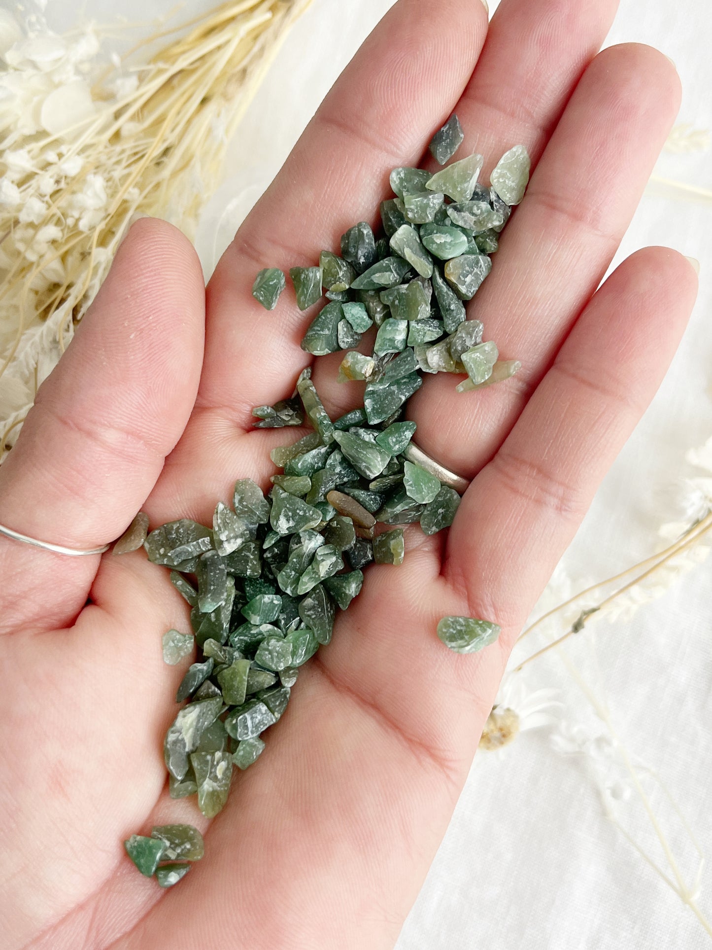 GREEN AVENTURINE CHIPS | 100G