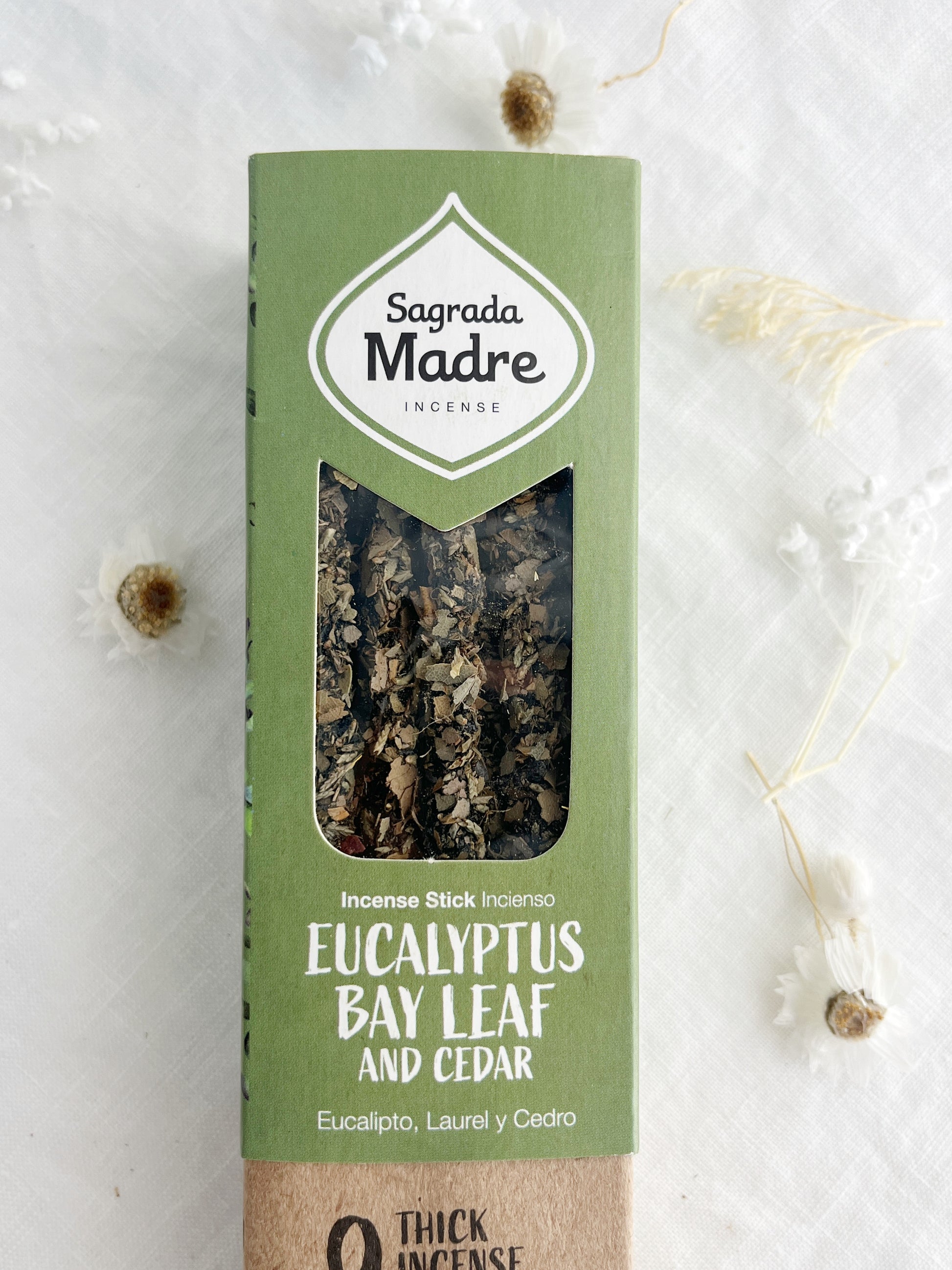 HERBAL INCENSE STICKS. EUCALYPTUS AND BAY LEAF. SAGRADA MADRE. STONED AND SAGED AUSTRALIA.