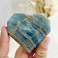 LEMURIAN AQUATINE CALCITE HEART || 30671