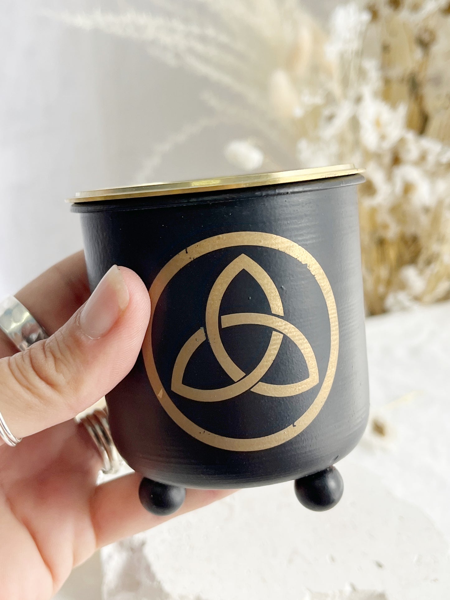 BLACK + GOLD CHARCOAL BURNER CUP || TRIQUETRA 31336