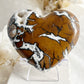 BROWN BRECCIATED JASPER HEART || 31544