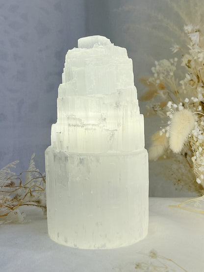 SATIN SPAR SELENITE LAMP || EXTRA SMALL