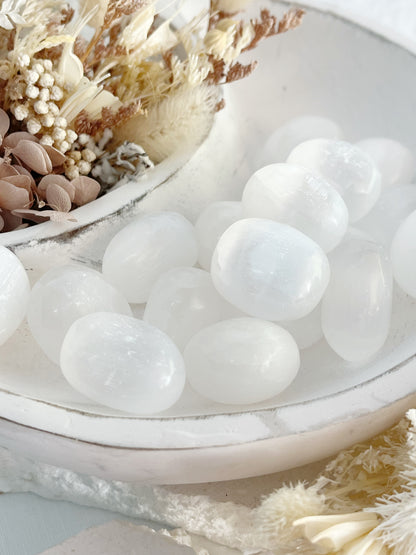 SELENITE TUMBLE, STONED AND SAGED AUSTRALIA