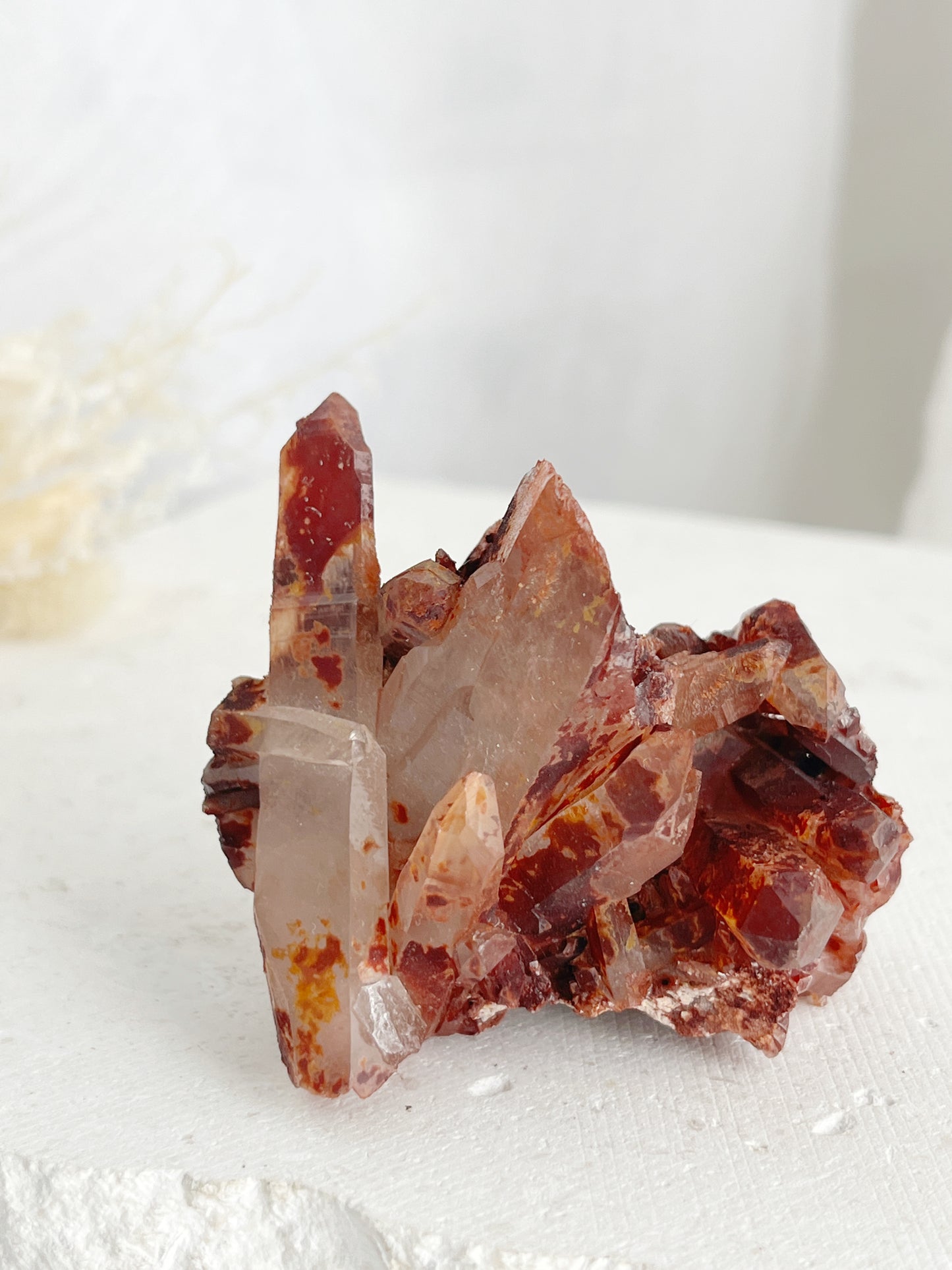 RED HEMATITE QUARTZ CLUSTER || 30690