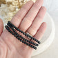 BLACK TOURMALINE BEAD BRACELET | 4MM