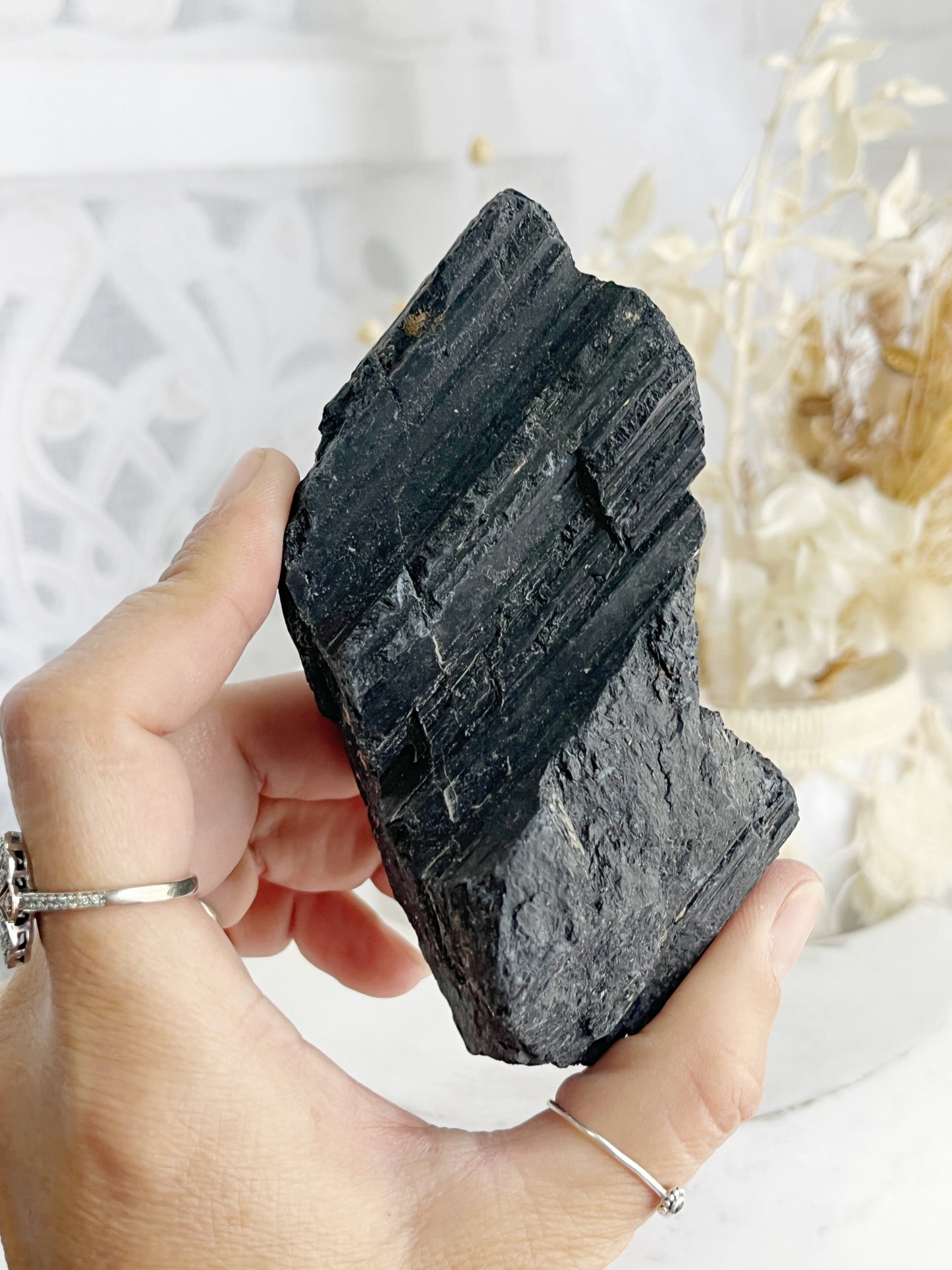 BLACK TOURMALINE ROUGH || 30026