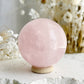 ROSE QUARTZ SPHERE APPROX 5.2CM. STONED AND SAGED AUSTRALIA.