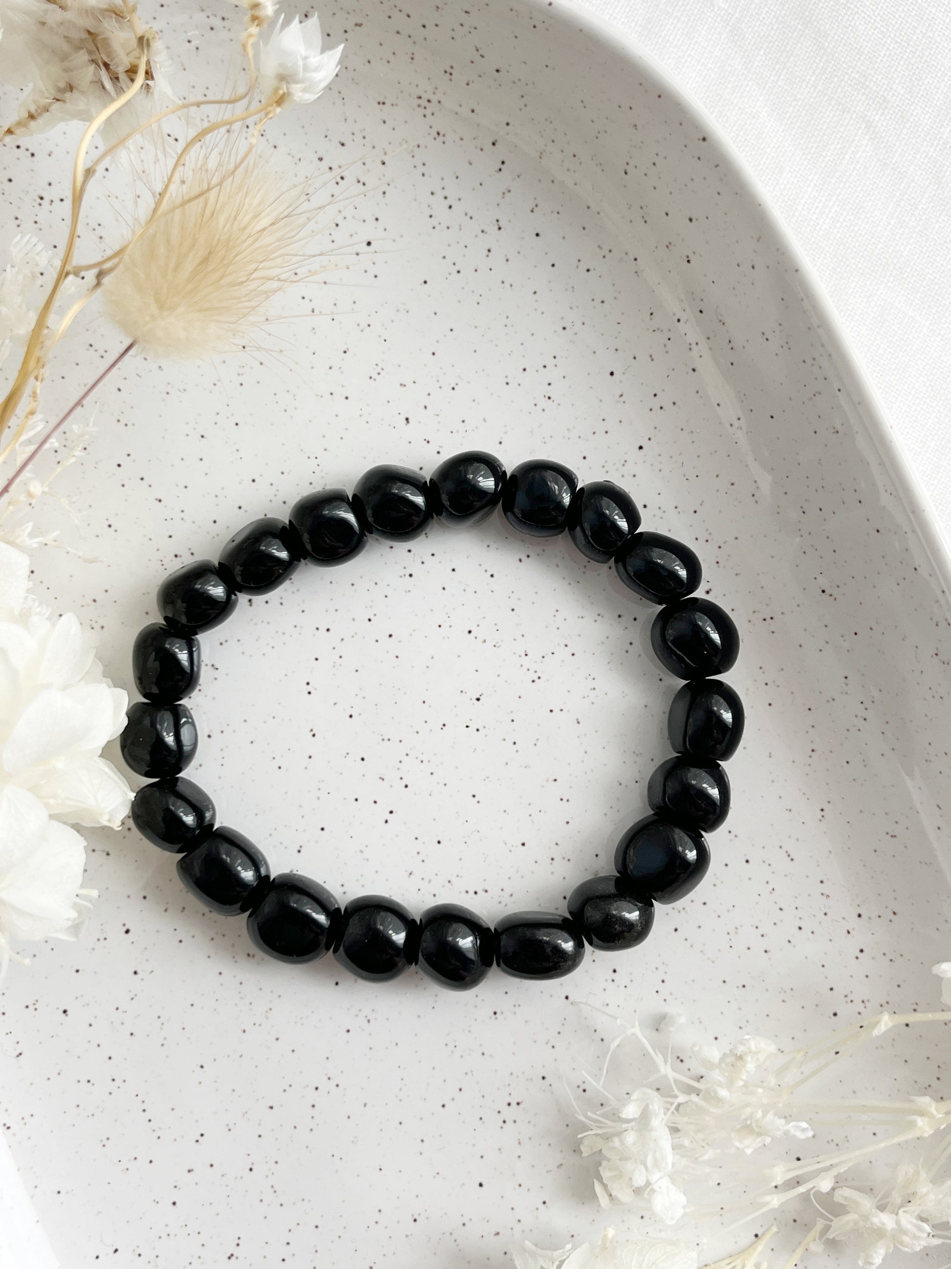 OBSIDIAN BEAD BRACELET AUSTRALIA