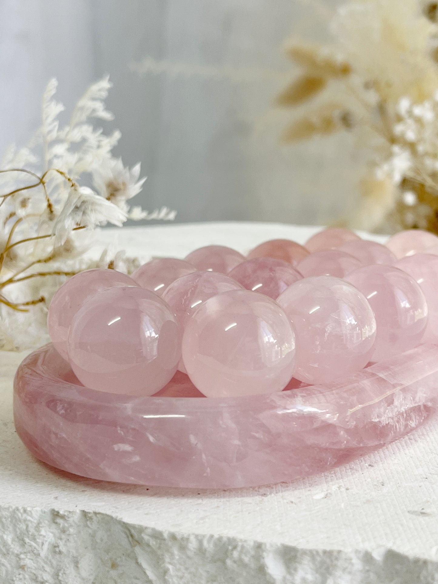 ROSE QUARTZ MINI SPHERE || INTUITIVELY CHOSEN