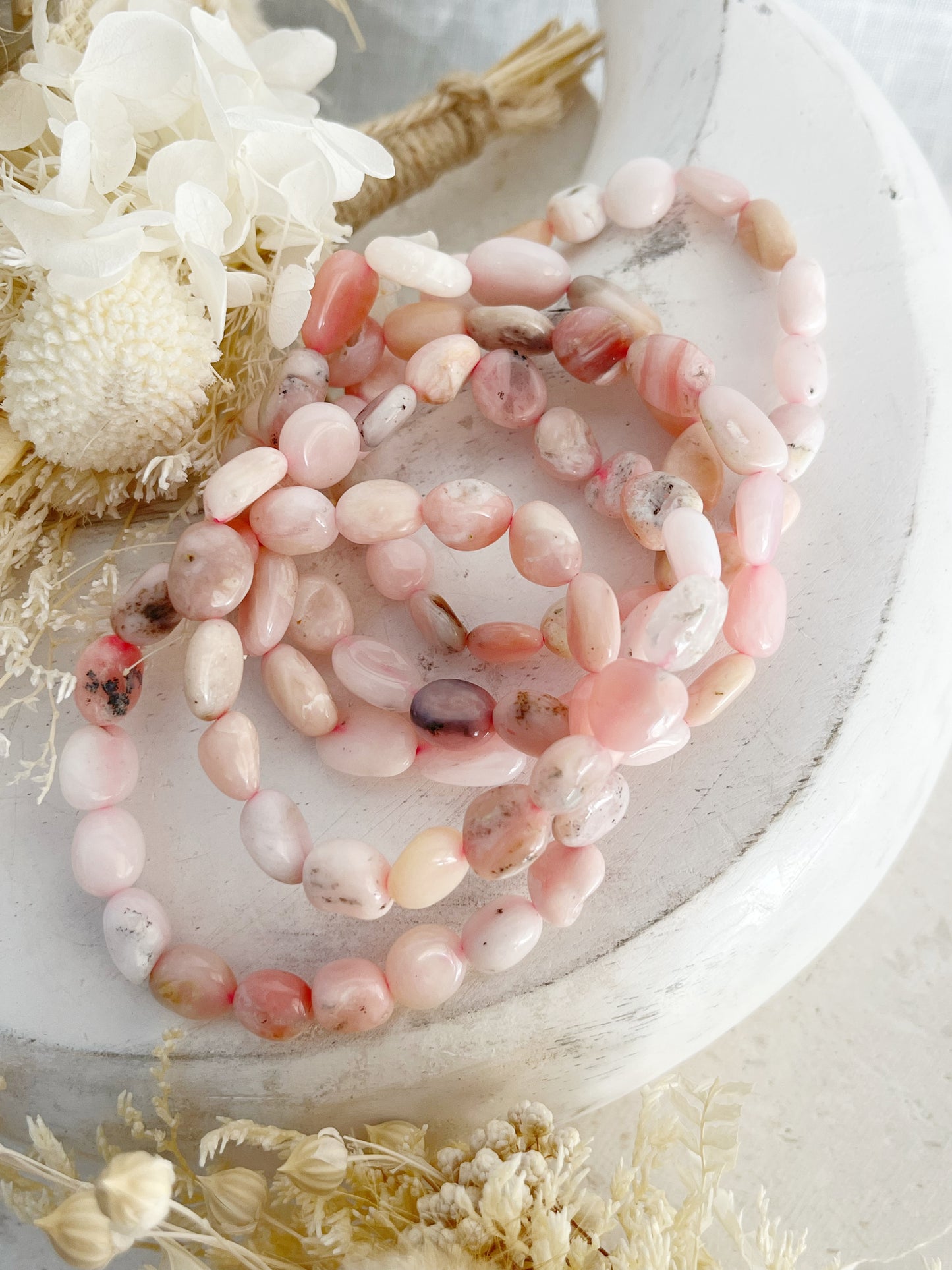 PINK OPAL PEBBLE BRACELET | INTUITIVELY CHOSEN