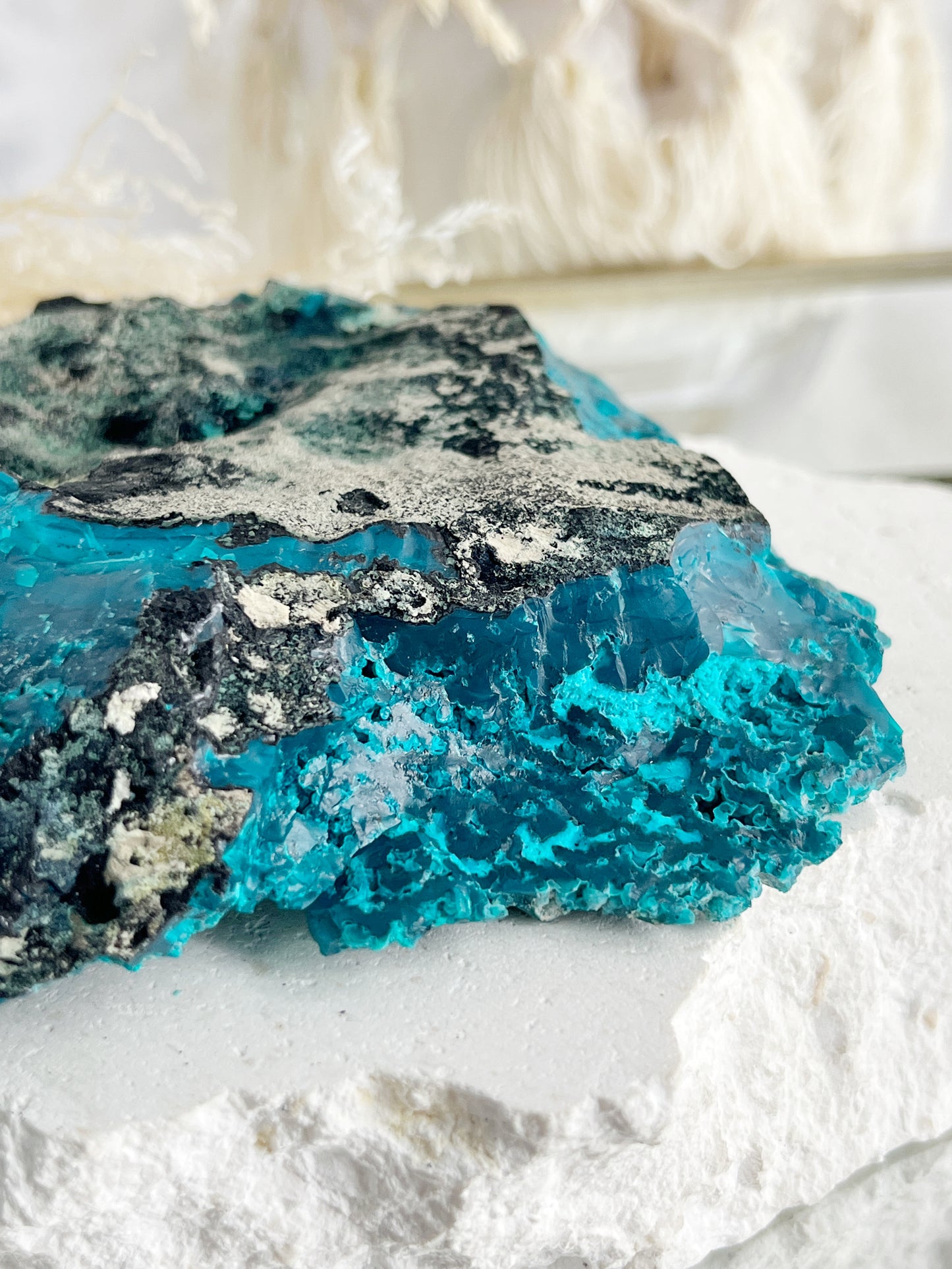 PERUVIAN CHRYSOCOLLA SPECIMEN, STONED AND SAGED AUSTRALIA