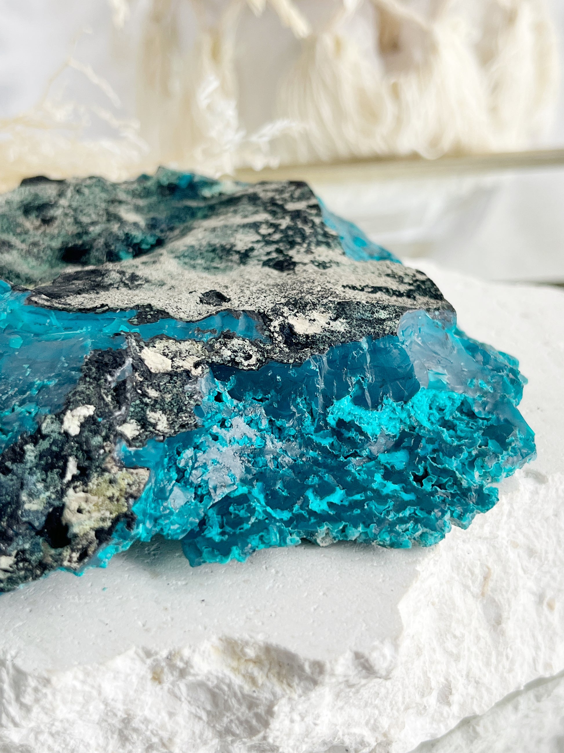 PERUVIAN CHRYSOCOLLA SPECIMEN, STONED AND SAGED AUSTRALIA