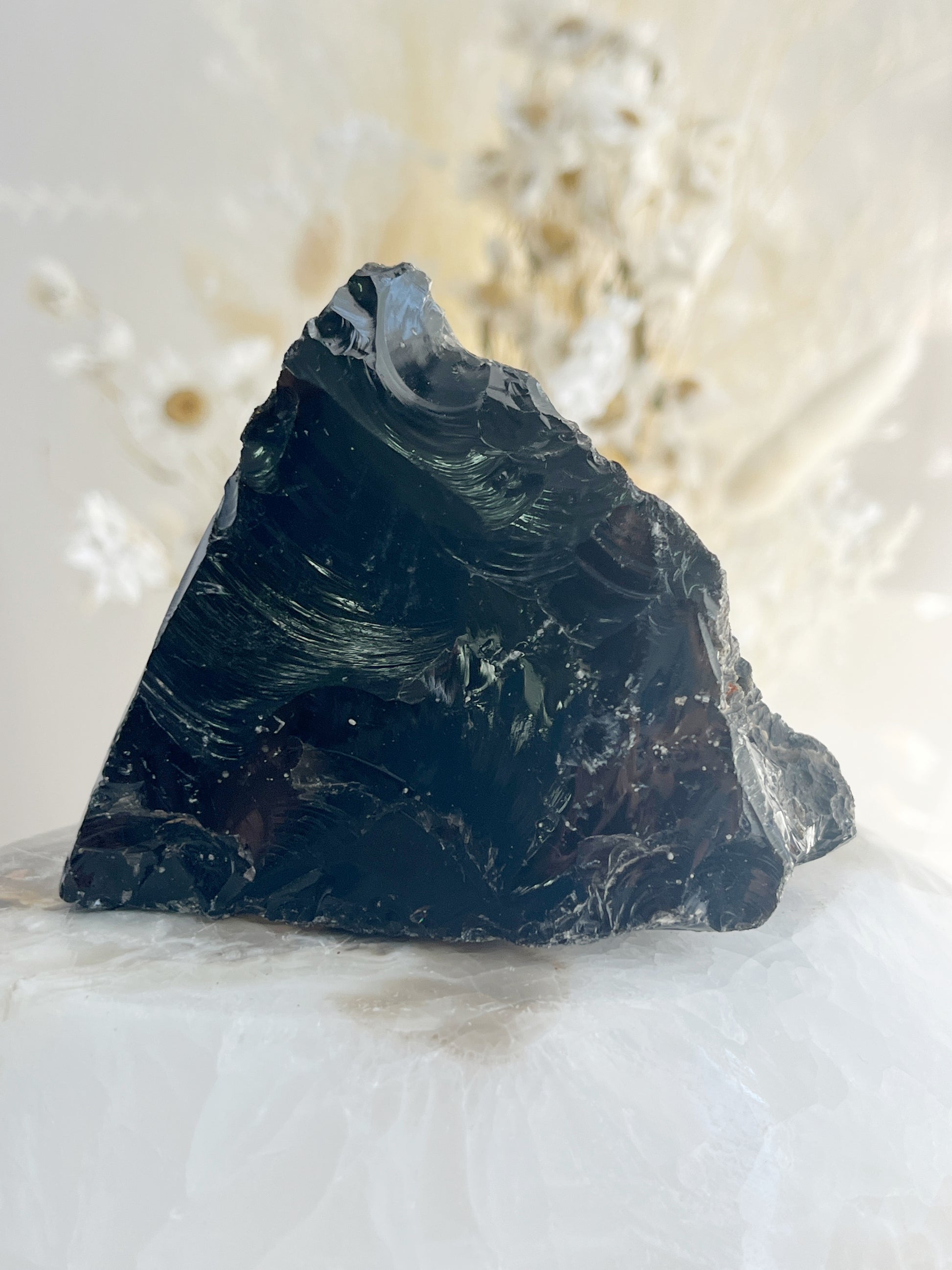 BLACK OBSIDIAN ROUGH, 31068, STONED AND SAGED AUSTRALIA