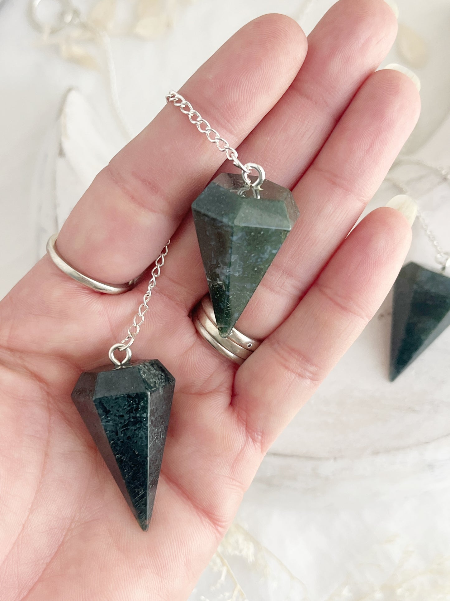 MOSS AGATE PENDULUM || INTUITIVELY CHOSEN