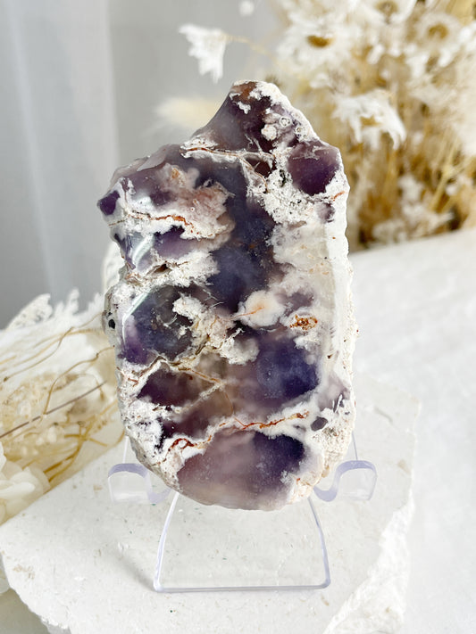 PURPLE CHALCEDONY || SEMI POLISHED 31555