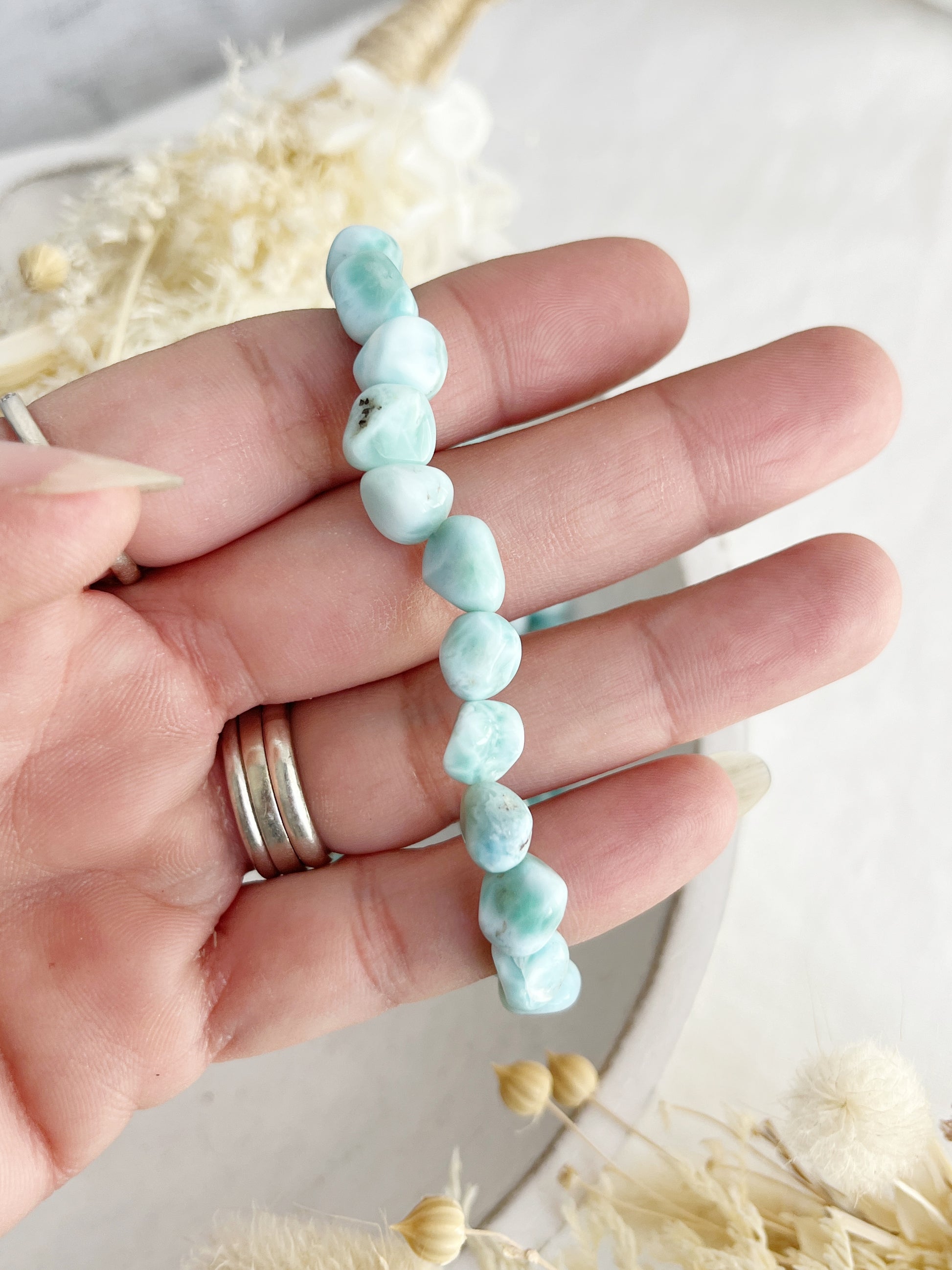 LARIMAR PEBBLE BEAD BRACELET, CRYSTAL SHOP AUSTRALIA