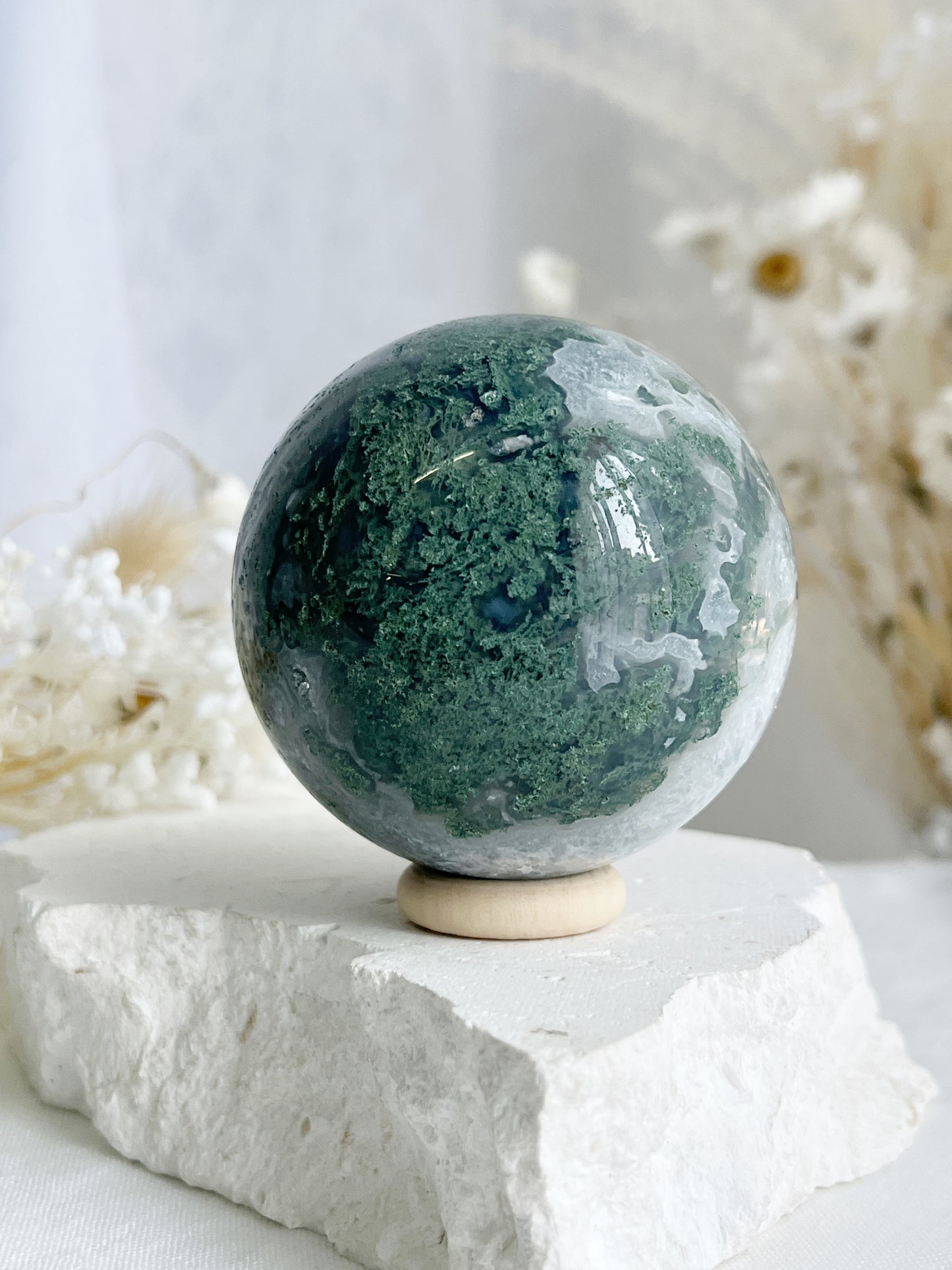 MOSS AGATE SPHERE || 31205