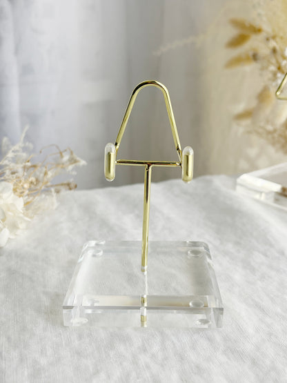 ACRYLIC METAL SPECIMEN CRYSTAL DISPLAY STAND AUSTRALIA GOLD SILVER BLACK