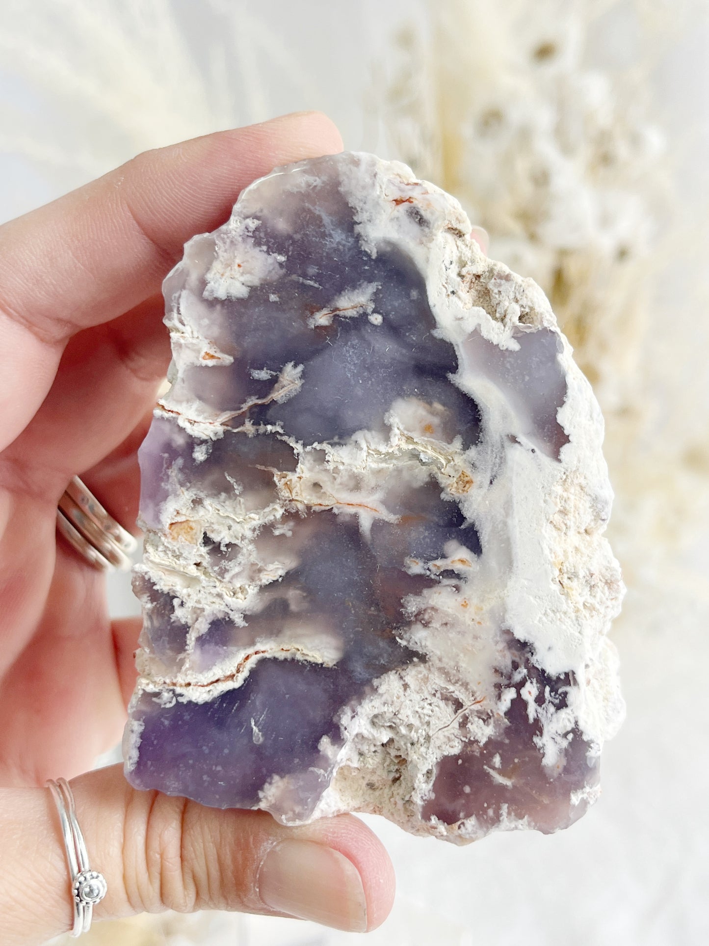 PURPLE CHALCEDONY || SEMI POLISHED 31556